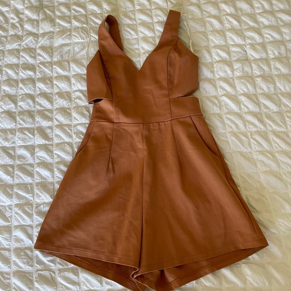 LF Caramel Sleeveless Romper - Picture 1 of 9